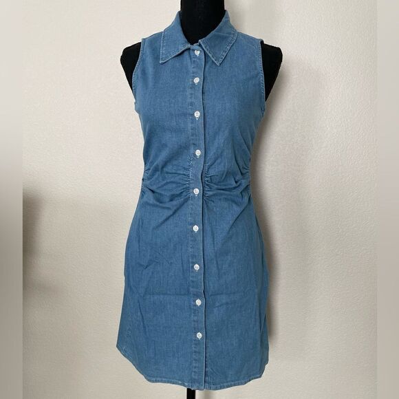 NWT Zara Denim Dress - Picture 1 of 9